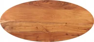 Stoły - vidaXL Blat do stołu, 100x50x3,8 cm, owalny, lite drewno akacjowe - miniaturka - grafika 1