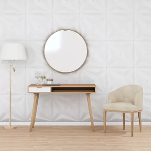 vidaXL Panele ścienne, 48 szt., białe, 50x50 cm, EPS, 12 m², gwiazda - Dekoracje domu - miniaturka - grafika 1