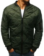 Kurtki męskie - Kurtka męska pikowana bomber jacket zielona TX2216-M - miniaturka - grafika 1