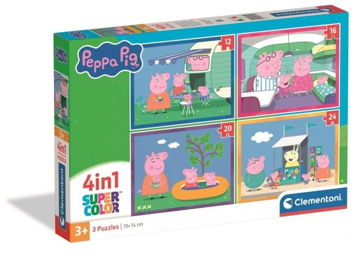 CLE puzzle 4w1 SuperKolor Peppa Pig 21751