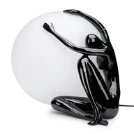 Lampy stojące - Stojąca podłogowa lampa UOMO MSE1501100454 Moosee kobieta bańka czarna biała - miniaturka - grafika 1