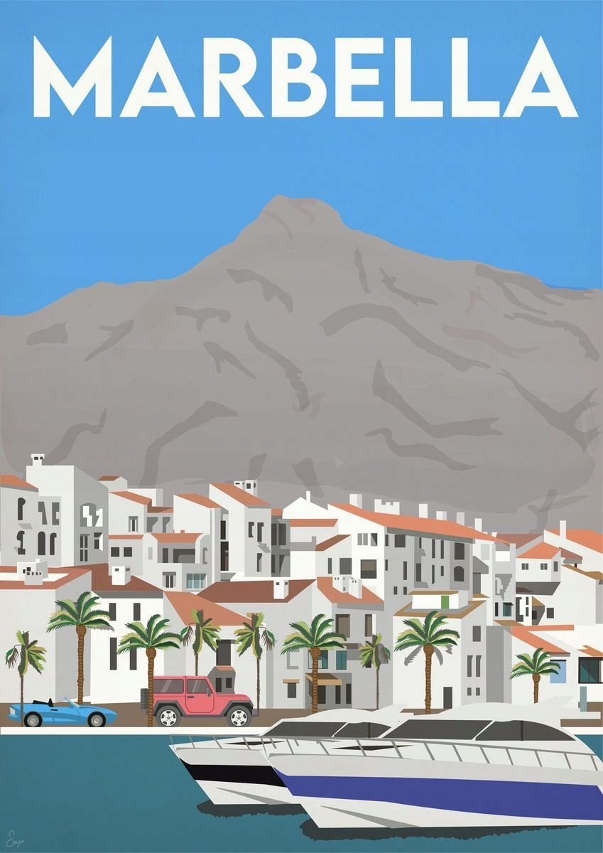 PODKŁADKA POD MYSZ Z Nadrukiem 22x18 cm Marbella Spain Tekst Prezent
