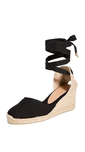 Castañer Damskie espadryle Chiarita/8/001, Czarny Negro 100, 35 EU