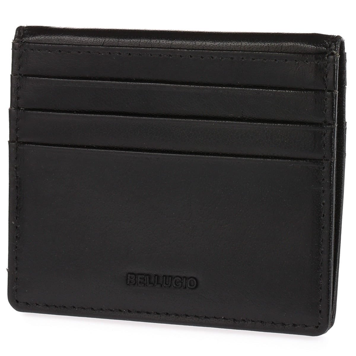 Skórzane etui na karty Bellugio czarne