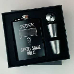 Piersiówka dla piłkarza strzel sobie gola z imieniem - Gadżety dla niej i dla niego - miniaturka - grafika 1