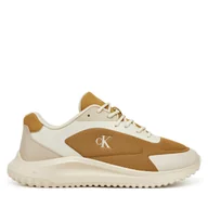 Sneakersy męskie - Sneakersy Calvin Klein Jeans Eva Runner Low Mesh Mix YM0YM01185 Żółty - miniaturka - grafika 1