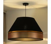 Lampy sufitowe - Duolla - Żyrandol na lince COPPER SHINY 1xE27/15W/230V śr. 60 cm czarny/miedziany - miniaturka - grafika 1