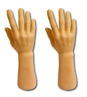 Biżuteria - akcesoria - 2 x męska ręka jako stojak na biżuterię na naszyjniki, pierścionki, rękawiczki męska ręka dekoracyjna do profesjonalnej prezentacji biżuterii uchwyt na pierścionek - ręka jubilerska stojak na zegarek prezentacyjny ręka kolor skóry - miniaturka - grafika 1