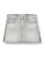 Spódnice - Replay Damska spódnica dżinsowa ze stretchem, szara (Light Grey 095), 32 W, 095 Light Grey, 32W - miniaturka - grafika 1