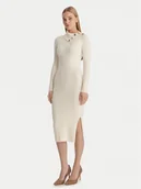 Sukienki - Guess Sukienka dzianinowa W6RK01 Z2YJ2 Écru Regular Fit - miniaturka - grafika 1