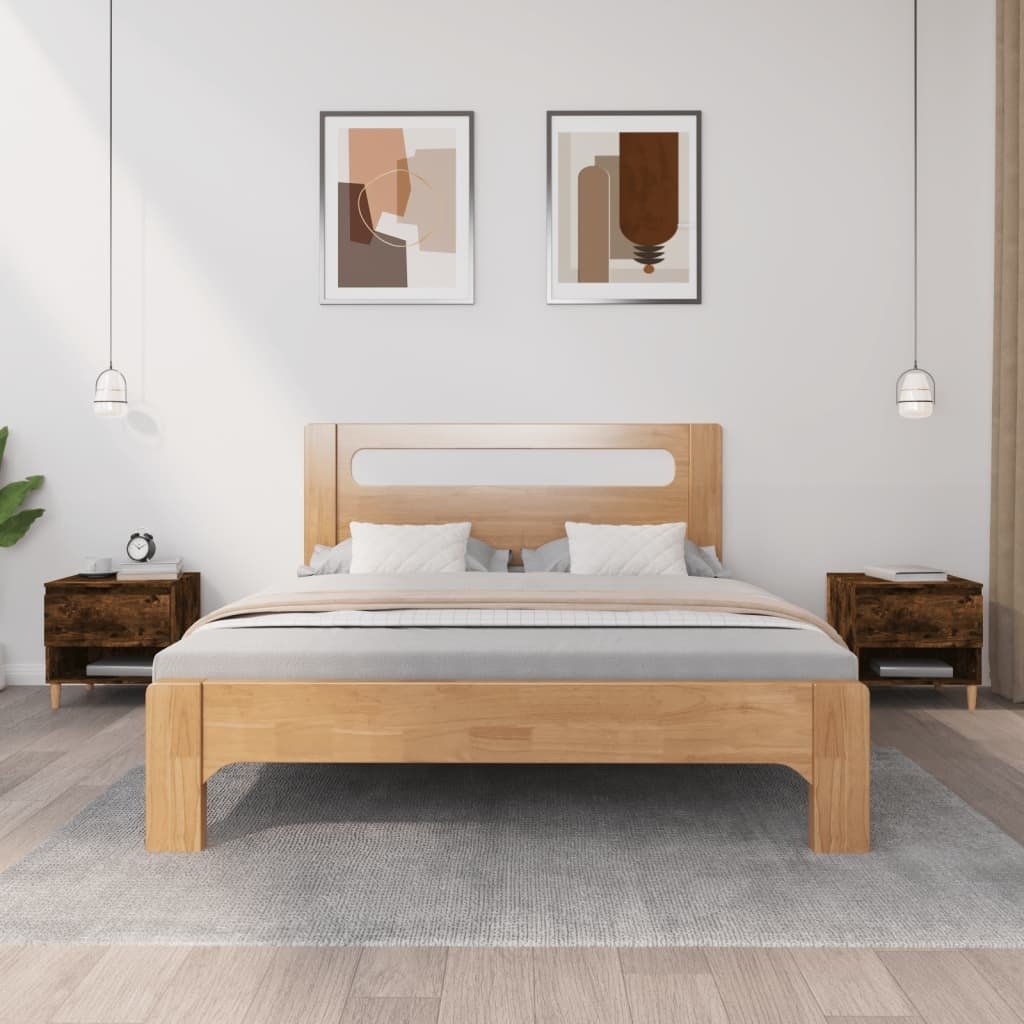 vidaXL Szafki nocne 2 szt. Materiał drewnopochodny dąb wędzony 50x46x50 cm - Stolik nocny - Szafki nocne - Szafa - Szafka nocna