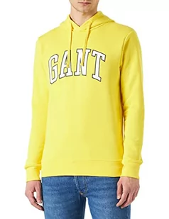GANT Męska bluza z kapturem MD Sweat Hoodie Sun Yellow, standardowa, żółty (Sun Yellow), XXL - Bluzy męskie - miniaturka - grafika 1