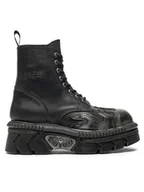 Glany damskie - NEW ROCK Glany M-MILI134C-S1 Czarny - miniaturka - grafika 1