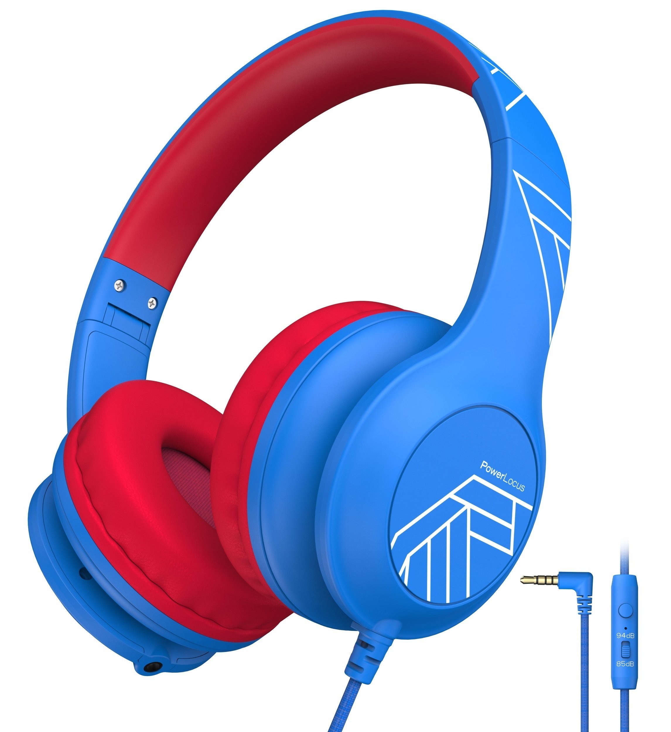 PowerLocus Wired Headphones PLED Wired Kids Blue-R