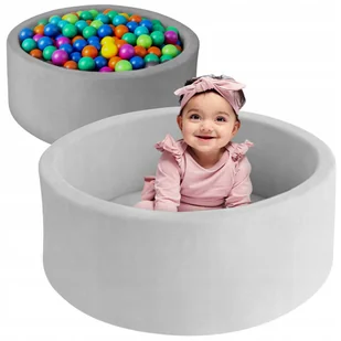 SUCHY BASEN suchy na Kulki piłki DZIECI Pojemny bezpieczna ZABAWA 90x30 cm - Suche baseny - miniaturka - grafika 1