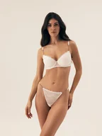 Majtki damskie - Majtki stringi Bonjour Esotiq biały L - miniaturka - grafika 1