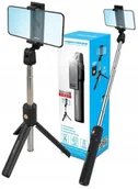Selfie stick - SELFIE STICK UCHWYT KIJEK NA TELEFON STATYW Z PILOTEM TRIPOD BLUETOOTH - miniaturka - grafika 1