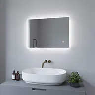 Lustra - AQUABATOS Lustro łazienkowe z oświetleniem LED, ścienne, zimna biel, 6400 K, klasa ochrony IP44, CE, 70 x 50 cm, energooszczędne - miniaturka - grafika 1