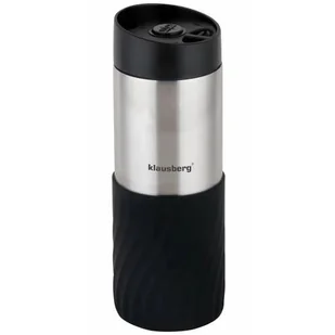 SK KUBEK TERMICZNY 400ML STAL NIERDZEWNA 18/8 KLAUSBERG CZARNY KB-7633 emix - Kubki termiczne - miniaturka - grafika 1