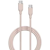 Kable USB - Kabel USB Typ-C - USB Typ-C DEVIA Jelly 60W 1.2 m Różowy - miniaturka - grafika 1