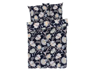 LIVARNO home Pościel z mikrowłókna satynowego, 160 x 200 cm (kwiaty/granatowe) - Pościel LIVARNO home Pościel z mikrowłókna satynowego, 160 x 200 cm (kwiaty/granatowe) - Pościel - miniaturka - grafika 1