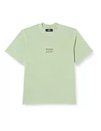 Koszulki męskie - Replay T-shirt męski, 634 Oregon Green, XL - miniaturka - grafika 1