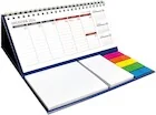 Kalendarze - Kalendarz 2026 z notesem tygodniowy spiralowany granat - miniaturka - grafika 1