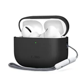 Akcesoria do słuchawek - TECH-PROTECT SILICONE APPLE AIRPODS PRO 3 BLACK - miniaturka - grafika 1