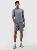 Spodenki męskie - 4F Spodenki treningowe szybkoschnące męskie - szare XXL - miniaturka - grafika 1