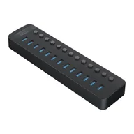 Złącza, przejściówki, adaptery - Hub CT2U3-13AB z włącznikami 13x USB-A - czarny ORICO - miniaturka - grafika 1