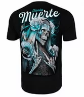 Koszulki sportowe męskie - Pit Bull T-shirt Koszulka Santa Muerte 24 Black - miniaturka - grafika 1