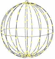 Ozdoby bożonarodzeniowe - vidaXL Piłka z 192 diodami LED Ciepła biel 60 cm Metal - miniaturka - grafika 1