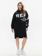 Sukienki - Replay Sukienka dzianinowa W9068.000.23190P Czarny Relaxed Fit - miniaturka - grafika 1