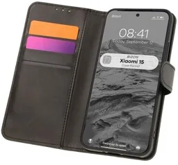 Bizon Etui z klapką Case Pocket do Xiaomi 15, czarne - Etui i futerały do telefonów - miniaturka - grafika 1