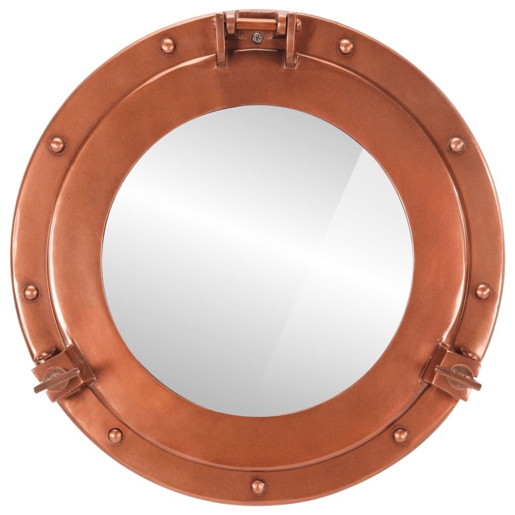 vidaXL Lustro ścienne Porthole Ø38 cm aluminium i szkło