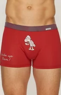 Majtki męskie - 17/1-19/e226 bokserki męskie long, Kolor czerwony-wzór, Rozmiar XL, Fabio Undercare - Intymna - miniaturka - grafika 1