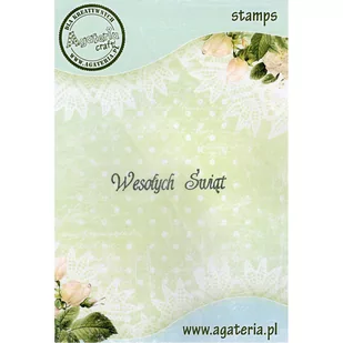 Stempel polimerowy - Wesołych Świąt 10 - Agateria - Szkolne artykuły papiernicze - miniaturka - grafika 1