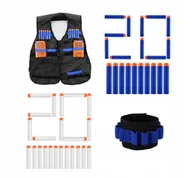 Zabawki militarne - Zestaw Hasbro Nerf Kamizelka + Opaska + Zam. Strzałki X20 + Zam. Strzałki Białe X20 - miniaturka - grafika 1