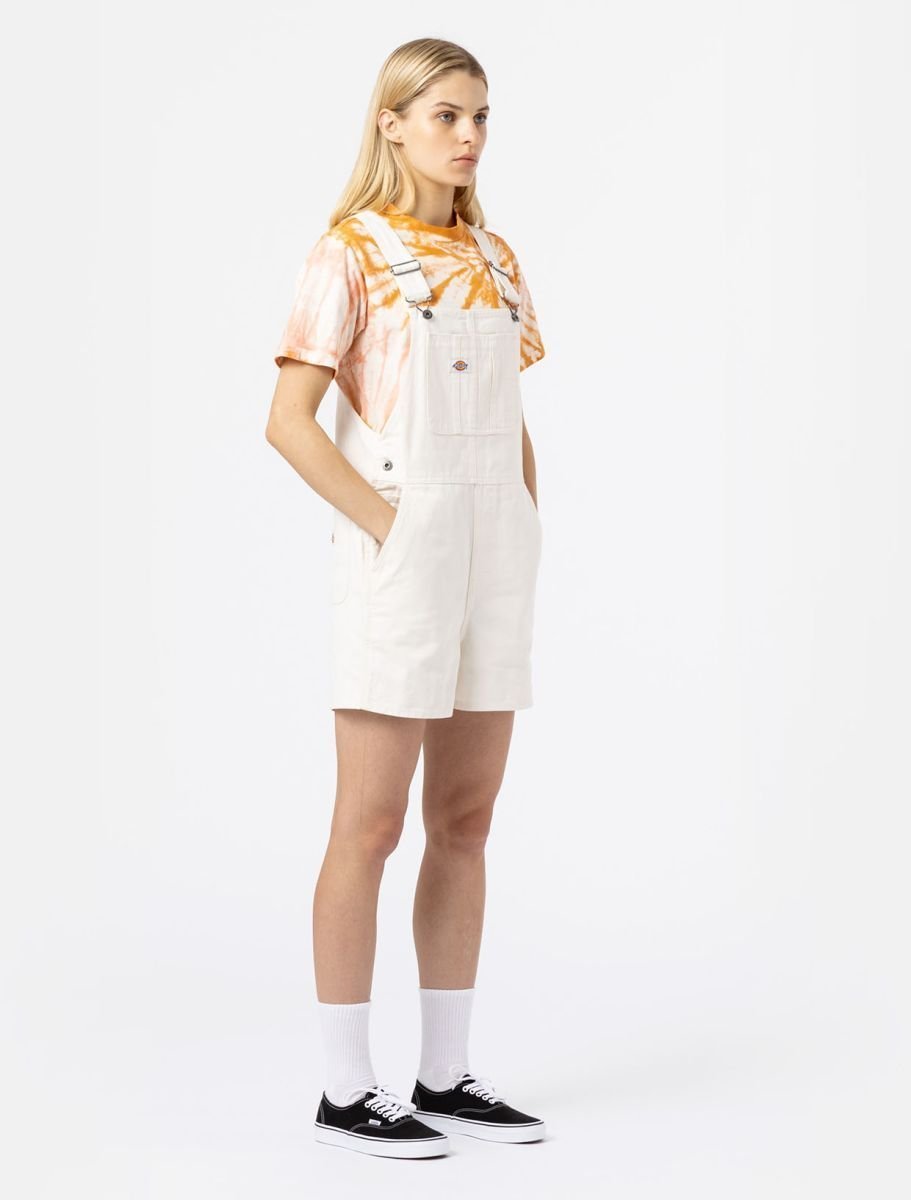 salopette donna dickies duck canvas short bib sw - dk0a4xptc431 cloud
