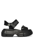 Sandały damskie - Melissa Sandały Melissa Pulse Ad 36854 Czarny - miniaturka - grafika 1