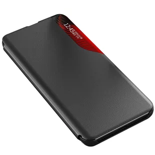 Eco Leather View Case elegancki futerał etui z klapką i funkcją podstawki Samsung Galaxy S22+ (S22 Plus) czarny - Etui i futerały do telefonów - miniaturka - grafika 3