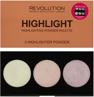 REVOLUTION Makeup paleta pudrów rozświetlających Highlight 3szt - Pudry do twarzy - miniaturka - grafika 3