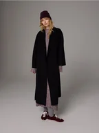 Czapki damskie - Reserved - Wełniana czapka z dodatkiem kaszmiru - mahoniowy - miniaturka - grafika 1