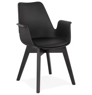 Kokoon Design Krzesło Design Alcapone czarne nogi czarne AC02740BLBL - Krzesła - miniaturka - grafika 1