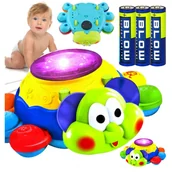 Zabawki interaktywne dla dzieci - UCIEKAJĄCA ZABAWKA INTERAKTYWNA Żółwik Do Raczkowania UCIEKA ZŁAP MNIE + Baterie Zestaw - miniaturka - grafika 1