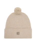 Czapki damskie - Calvin Klein Czapka Emblem Brushed LV04D8067G Beżowy - miniaturka - grafika 1