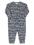 Pajacyki dla niemowląt - Niemowlęcy pajac literki szary Up Baby r.80 - miniaturka - grafika 1