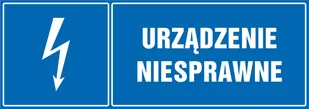 Tabliczka: Urządzenie niesprawne 21x60cm PCV 3mm - Akcesoria BHP - miniaturka - grafika 1