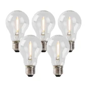 Żarówki LED - LUEDD Zestaw 5 x żarówka LED E27 A60 1W 80lm 2200K - miniaturka - grafika 1