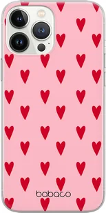 Etui do Apple IPHONE 12 PRO MAX Serduszka 004 Babaco Nadruk pełny Różowy - Etui i futerały do telefonów - miniaturka - grafika 1